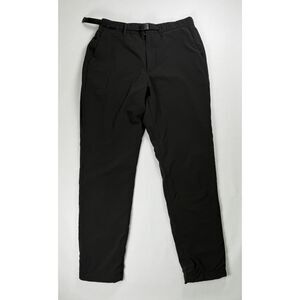 UNIQLO Cold Fleece Lined Outdoor Pants Black Built-In Belt Medium